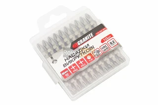 Біта двостороння PH2/PH2 65мм 1/4" S2 10шт 10-22-651