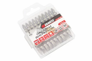 Бита двухсторонняя PH2/SL6 65мм 1/4" S2 10шт 10-26-651