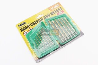 Набір свердел по металу 13шт D-1,5/2/2,5/3/3,2/3,5/4/4,5/4,8/5/5,5/6/6,5мм HSS TiN 11-1305