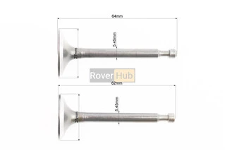 Клапан впускний (h-64; D-27; d-5,45), випускний (h-62; D-25; d-5,45) к-кт 2шт 170F