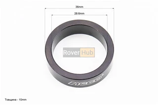 Кольцо вилки 1-1/8 h10мм, чёрное