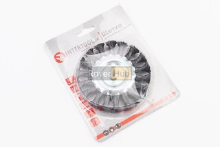 Щітка дискова зі стрижнем 1/4" D-100мм з плетеного дроту BT-8100