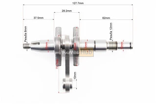 Колінвал, палець 10mm MS-180 + підшипник + підшипник 6002-2шт + сальник 15x25x5-2шт, металева коробка