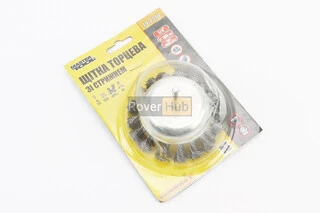 Щітка торцева зі стрижнем 1/4" D-100мм з плетеного дроту 19-7310