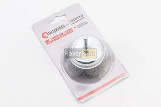 Щітка торцева зі стрижнем 1/4" D-75мм з рифленого дроту BT-9075