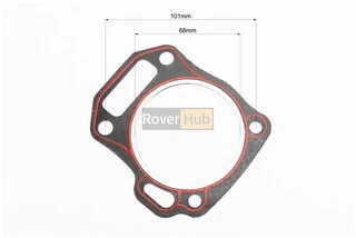 Прокладка головки циліндра 168F-68mm, (пароніт, червона нитка, на блістері)