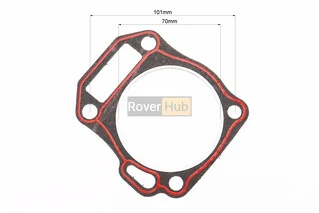 Прокладка головки циліндра 170F-70mm, (пароніт, червона нитка)