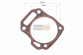 Прокладка головки циліндра 170F-70mm, (пароніт, червона нитка)