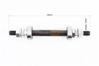 Вісь передня MTB М10х145мм в зборі, пром-підшипники 6000 2RS, під гайку, чорна