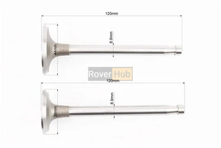 Клапан впускний (h-120; D-44; d-8,9), випускний (h-120; D-38; d-8,9) + клапанний механізмк-кт JD1105