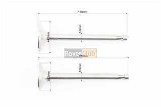 Клапан впускний (h-120; D-44,2; d-8,9), випускний (h-120; D-38,2; d-8,9) к-кт ZH1105