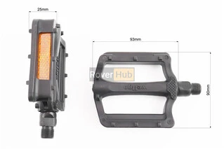 Педали BMX 9/16" (107x90x23mm) пластиковые, чёрные B197DU