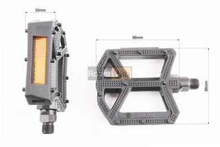 Педалі BMX 9/16" (109x96x30mm) пластикові, чорні B289DU