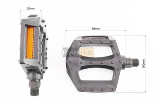 Педалі BMX 9/16" (110x100x26mm) пластикові, чорні HF-820