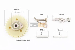 Шестерня распредвала 139F - 4Т, металлический кулачок + клапанный механизм