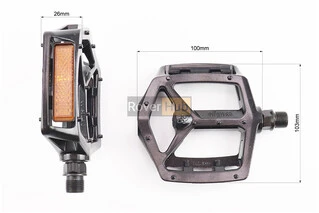 Педалі BMX 9/16" (111.5x102x22mm) алюмінієві, чорні VB-249DU