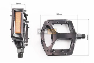 Педалі BMX 9/16" (113x108x26mm) алюмінієві, чорні NWL-316