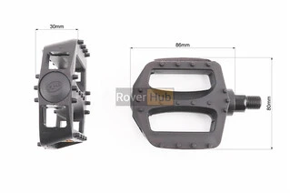 Педалі CHILD 1/2" (97x80x23mm) пластикові, чорні NW-310S