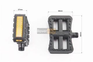 Педалі CHILD 9/16" (90x55x25mm) пластикові, чорні (без підшипників)