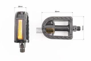 Педалі CHILD 9/16" (96x65x26mm) пластикові, чорні YAT