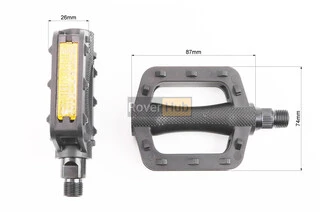 Педалі CHILD 9/16" (100x74x26mm) пластикові, чорні NW-477