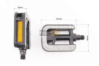 Педалі CITY 9/16" (100x80x29mm) пластикові, чорно-сірі