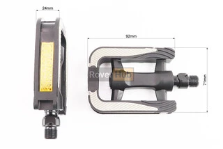 Педали CITY 9/16" (105x70x24mm) пластиковые, чёрно-серые NW-410