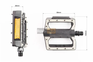 Педалі CITY 9/16" (107x103x25mm) пластикові, чорно-сірі NW-420