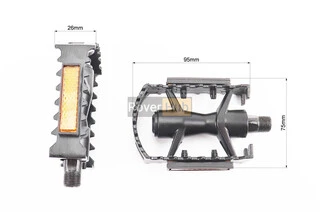 Педалі MTB 9/16" (100x66x25mm) алюмінієві, чорні