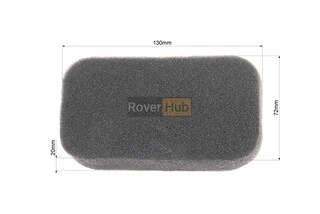 Фільтр повітряний - елемент (поролон 130х72х20mm) для генератора 2-3,5 кВт 168F/170F