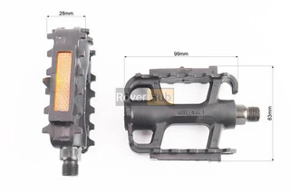 Педали MTB 9/16" (106x80x26mm) пластиковые, чёрные LU-207