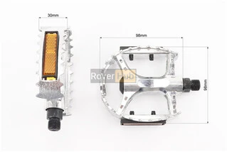 Педалі MTB широкі 9/16" (100х95х30мм) алюмінієві, сірий