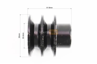 Шків під колінвал d-19mm (D-55mm, два пази під ремінь SPА, метал) 168F/170F
