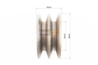 Шкив под коленвал d-19mm (D-88mm, 2-х ручейковый, два паза под ремень SPB, металл) 168F/170F