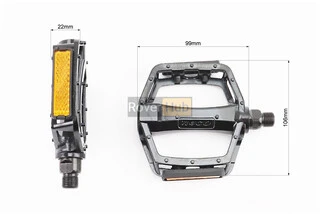 Педали MTB широкие 9/16" (108x100x25mm) алюминиевые, чёрные WP303А