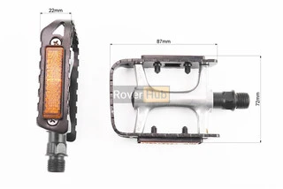 Педали ROAD 9/16" (102x77x22mm) алюминиевые, серебристо-чёрные R200DU