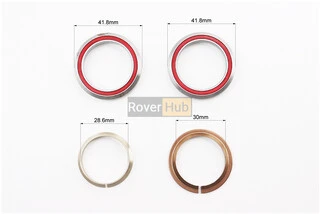 Кермова колонка 1-1/8" (41,8/28,6x41,8/30) безрізьбової вилки, інтегровані, пром-підшипники, чорні H51