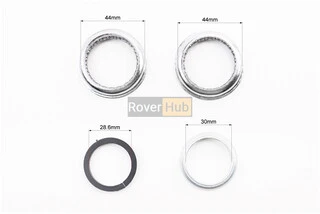 Кермова колонка 1-1/8" (44/28,6x44/30) безрізьбової вилки, напівінтегровані, висока, сіра KL-B431