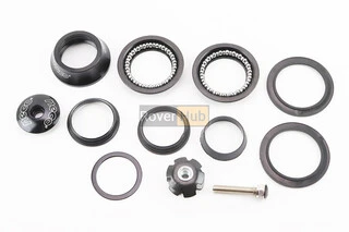 Кермова колонка 1-1/8" (44/28,6x44/30) безрізьбової вилки, напівінтегровані, висока, чорний H115M-1