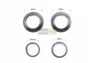 Кермова колонка 1-1/8" (44/28,6x44/30) безрізьбової вилки, напівінтегровані, чорний H115