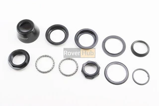 Кермова колонка 1-1/8" (44/28.6x44/30) різьбової вилки, висока, чорні H112N