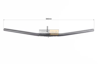 Кермо MTB 25,4х640мм, back sweep 9&deg;, алюмінієве, чорне HB-RB11