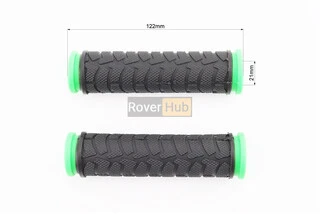 Ручки керма 122мм, чорно-зелені FL-424