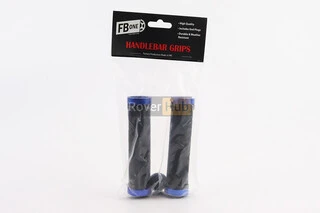 Ручки керма 130мм з затискачем Lock-On з двох сторін, чорно-сині TPE-093