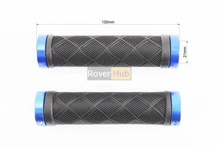 Ручки керма 130мм з затискачем Lock-On з двох сторін, чорно-сині TPE-093