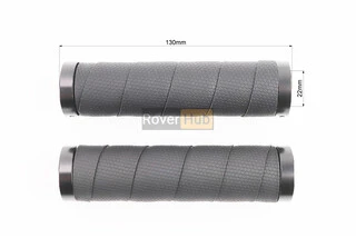 Ручки керма 130мм з затискачем Lock-On з двох сторін, екошкіра, чорні PU-192A