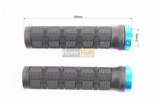 Ручки керма 130мм з затискачем Lock-On, чорно-сині