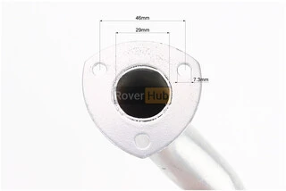 Колено (труба) глушителя 2х3отв.