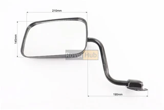 Дзеркала к-кт на МОТОТРАКТОР, "прямокутні" 210x145mm - чорні, кріплення під три болти