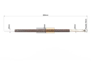 Вал рулевой колонки L-655mm, d-20, М16, JR-Q12E